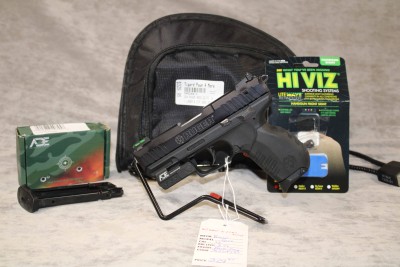 RugerSR22 .22 w/ laser 2 mag sft case 